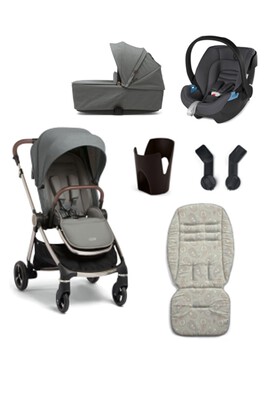 Strada 6 Piece Essentials Bundle with Grey Aton Car Seat